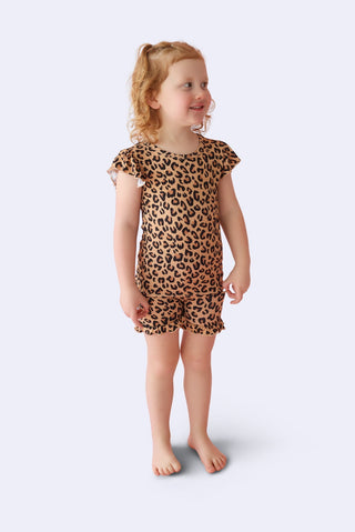 LEOPARD DREAM RUFFLE SHORT SET