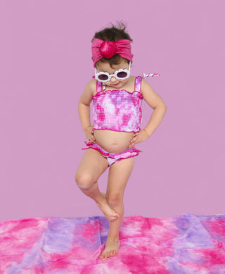 CANDY CLOUDS DREAM SMOCKED TWO PIECE SWIM SUIT