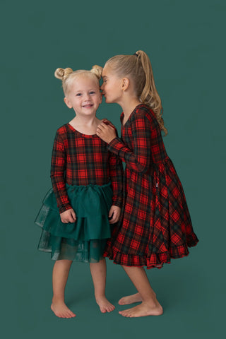 TARTAN CHEER DREAM RUFFLE DRESS
