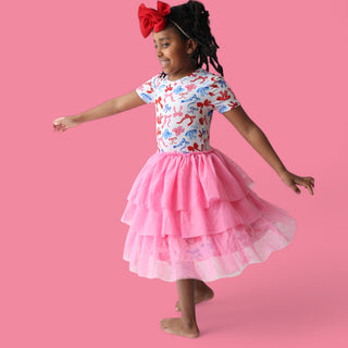 RED, WHITE AND BOWS DREAM TUTU DRESS