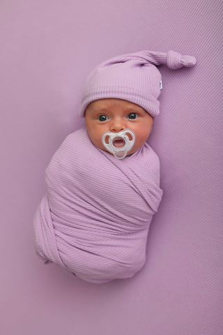 AMETHYST RIB DREAM SWADDLE & BEANIE