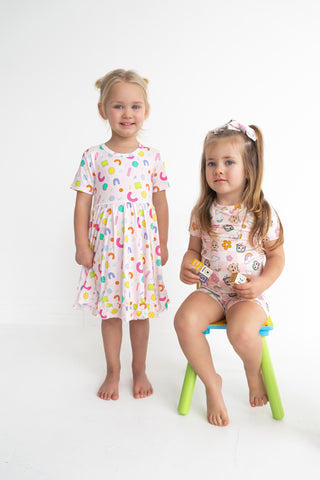 CoComelon x Dream Big Little Co JJ RAINBOW CHECKERS DREAM SHORT SET