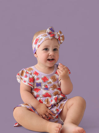 EXCLUSIVE PEANUT BUTTER JELLY TIME DREAM CAP SLEEVE BODYSUIT DRESS