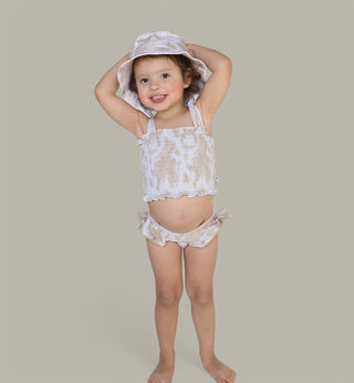 SANDY SHORES DREAM SMOCKED TWO PIECE SWIM SUIT