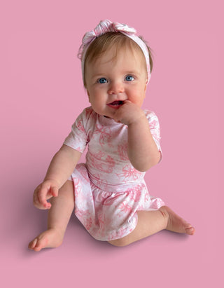 BLUSH BUNNY TOILE DREAM BODYSUIT DRESS