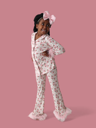 SANTA BABY CHECKERS GIRL’S FLARE FEATHERED DREAM SET