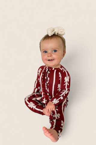 MISTLE-BOWS DREAM RUFFLE ROMPER