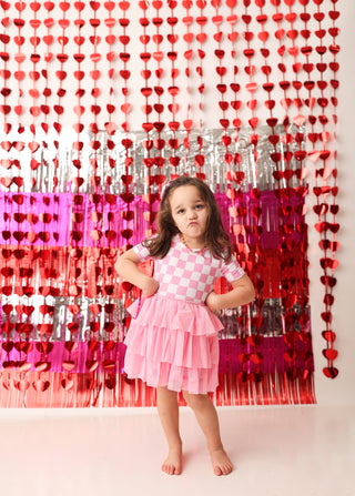 BUBBLEGUM CHECKERS DREAM TUTU DRESS