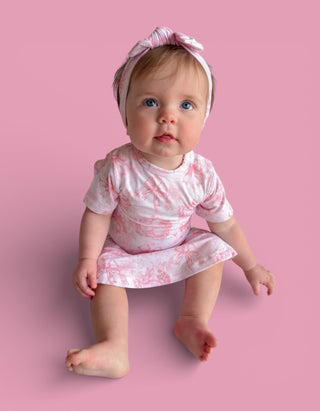 BLUSH BUNNY TOILE DREAM BODYSUIT DRESS