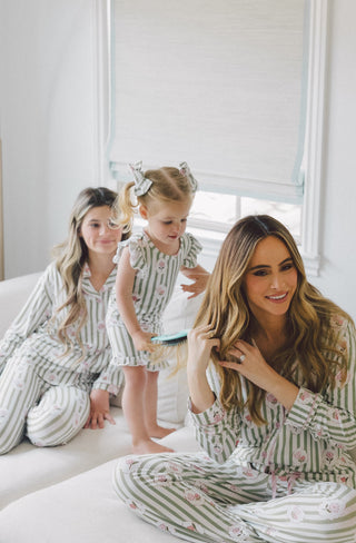 ROSIE'S MEADOW STRIPES DREAM RUFFLE SHORT SET