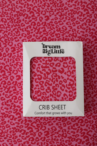 LOVE LEOPARD DREAM CRIB SHEET