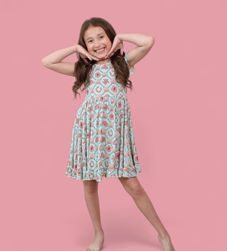 COASTAL COWGIRL CAP SLEEVE DREAM RUFFLE DRESS