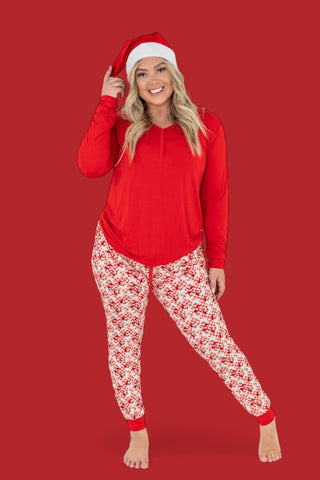 JOLLY SANTA CHECKERS WOMEN’S JOGGER DREAM SET