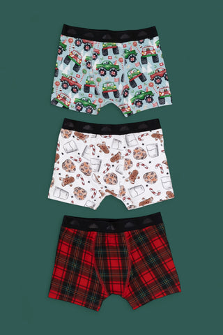 REVVED UP FOR CHRISTMAS DREAM BOY'S BOXER BRIEF SET