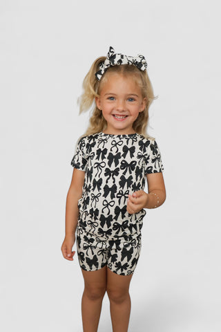 NEUTRAL BOWS DREAM SHORT SET