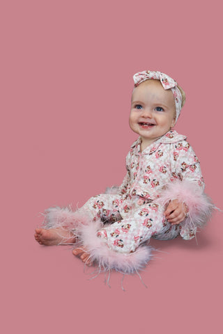 SANTA BABY CHECKERS GIRL’S FLARE FEATHERED DREAM SET