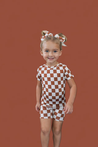 COPPER CHECKERS DREAM SHORT SET