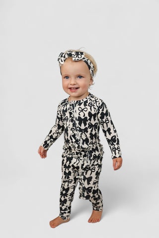 NEUTRAL BOWS DREAM RUFFLE ROMPER