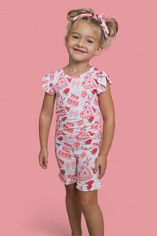 BERRY SWEET BIRTHDAY DREAM RUFFLE SHORT SET
