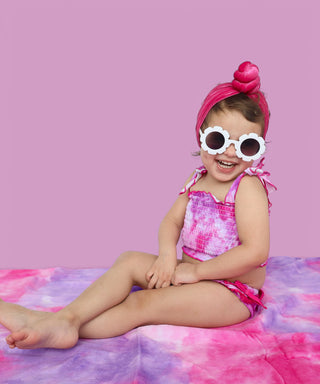 CANDY CLOUDS DREAM SMOCKED TWO PIECE SWIM SUIT