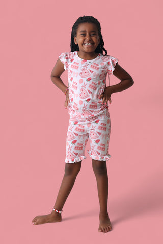 BERRY SWEET BIRTHDAY DREAM RUFFLE SHORT SET