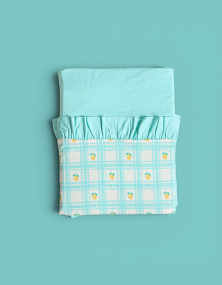 CITRUS GINGHAM DREAM RUFFLE BLANKET