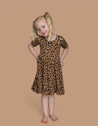 LEOPARD DREAM RUFFLE DRESS