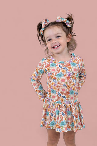 FLOWER FIELDS DREAM BODYSUIT DRESS