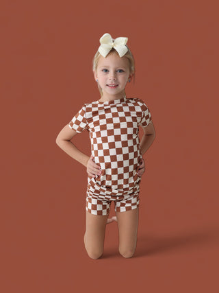 COPPER CHECKERS DREAM SHORT SET