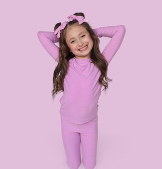 FOREVER LILAC RIB DREAM BOW HAIR CLIPS