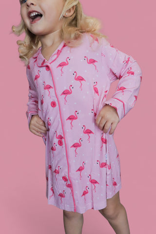 FLOCKING FLAMINGOS GIRL'S DREAM GOWN