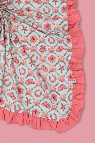 COASTAL COWGIRL DREAM RUFFLE BLANKET
