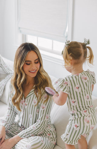 ROSIE'S MEADOW STRIPES DREAM RUFFLE SHORT SET