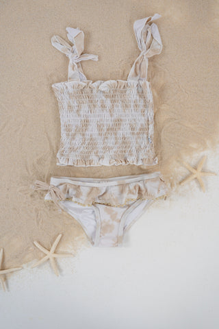 SANDY SHORES DREAM SMOCKED TWO PIECE SWIM SUIT