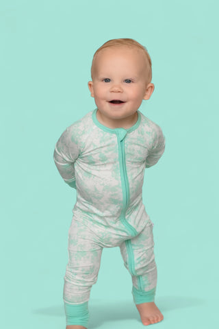 SEAFOAM TIE DYE DREAM ROMPER