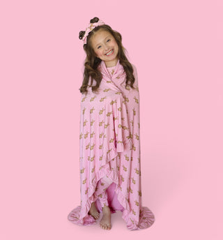 BLUSHIN' BUNNIES DREAM RUFFLE BLANKET