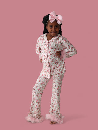 SANTA BABY CHECKERS GIRL’S FLARE FEATHERED DREAM SET