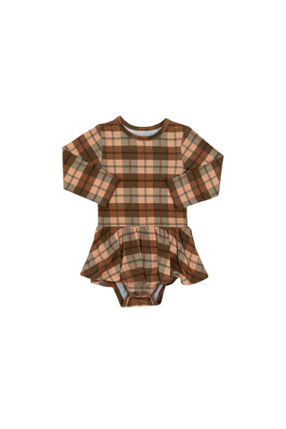HARVEST TARTAN DREAM BODYSUIT DRESS