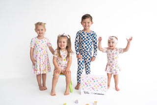 CoComelon x Dream Big Little Co JJ RAINBOW CHECKERS DREAM SHORT SET