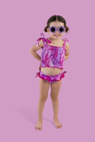 CANDY CLOUDS DREAM SMOCKED TWO PIECE SWIM SUIT