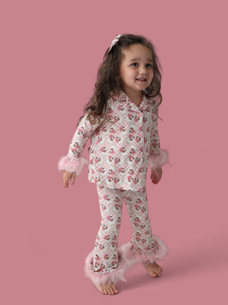 SANTA BABY CHECKERS GIRL’S FLARE FEATHERED DREAM SET