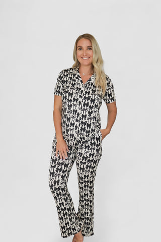 NEUTRAL BOWS SHORT SLEEVE WOMEN'S RELAXED FLARE DREAM SET