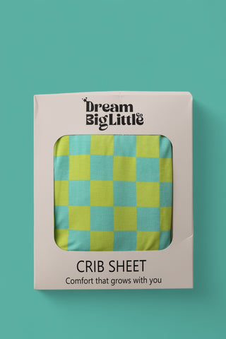 BE BOLD CHECKERS DREAM CRIB SHEET