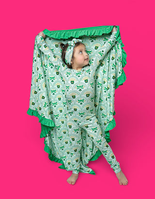 CLOVER & COINS DREAM RUFFLE BLANKET