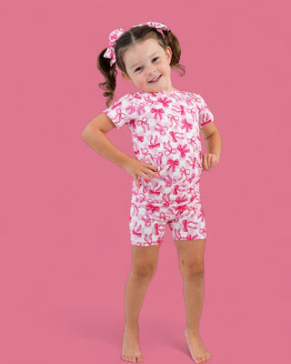 BOW CHECKERED CHARM DREAM SHORT SET