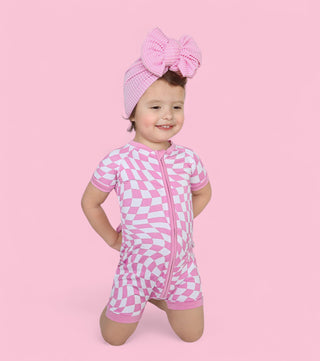 BUBBLEGUM WAVY CHECKERS DREAM SHORTIE