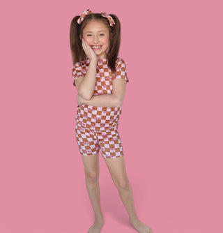 EXCLUSIVE SUNSET BEACH CHECKERS DREAM SHORT SET