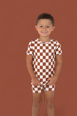 COPPER CHECKERS DREAM SHORT SET