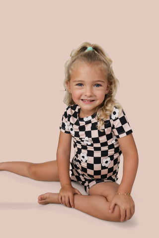 RETRO DAISY CHECKS DREAM SHORT SET