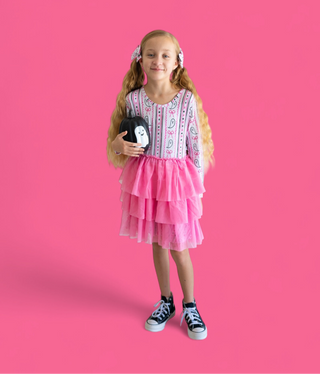BOO AND BOWS LONG SLEEVE DREAM TUTU DRESS